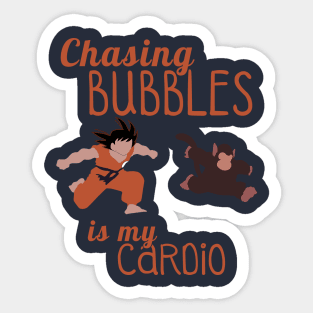 Chasing bubbles is my cardio! Sticker